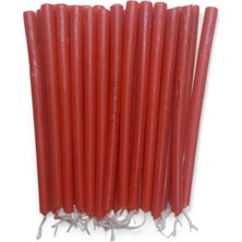 Karakız Mum Kırmızı 15 Cm 25'li Paket