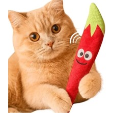 Calperia Sesli Hışırdayan Catnipli Dolgusuz Biber Oyuncak - 25 x 6 cm