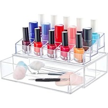 Calperia Çekmeceli Akrilik Oje ve Manikür Seti - 15 Gözlü Organizasyon