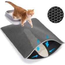 Calperia Çift Katmanlı Elekli Kedi Tuvalet Önü Paspası, 59×41 cm