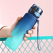 Calperia Sızdırmaz 500ML Çift Renkli Softtouch Tritan Su Matarası - Mavi-Turkuaz