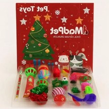 Calperia 24 Parça Yılbaşı Temalı Kedi Oyuncak Seti, Eğlenceli Oyun