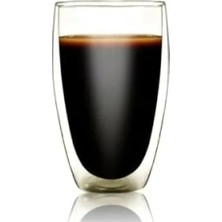 Calperia 500ML Çift Cidarlı Isı Yalıtımlı Şeffaf Cam Kupa Bardak