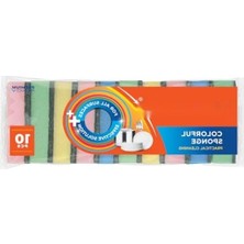 Calperia 10'lu Rengarenk Çok Amaçlı Bulaşık Süngeri