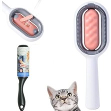 Calperia Su Hazneli Tüy Temizleme Fırçası ve 60 Yaprak Tüy Toplayıcı Rulo