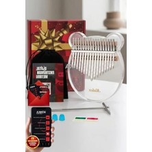 Calperia Şeffaf Cam Kalimba Seti, Paslanmaz Çelik Tuşlar ile Zengin Ses