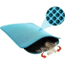 Calperia Elekli Kedi Tuvalet Önü Paspası - Turkuaz 60X42 cm