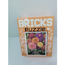 Peluvel - Bricks Puzzle Sonbahar Çiçek Buketi 100 Parça Yapboz | 10X15 cm