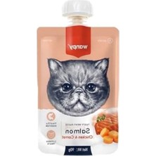 Calperia Taze Somonlu ve Tavuklu Kedi Et Ezmesi 90 gr