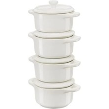 Calperia Mini Yuvarlak Cocotte Seti, 4'lü