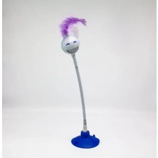 Calperia Vantuzlu Yaylı Kedi Oyuncağı - Gülen Yüz Tasarımı (Mavi)