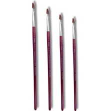 Calperia 4'lü Sentetik Akrilik ve Yağlı Boya Fırça Seti