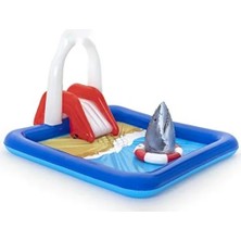 Calperia Taşınabilir Köpekbalığı Şeklinde Kaydıraklı Havuz