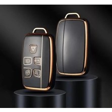 Calperia Lüks Akıllı Anahtar Kılıfı, Premium Koruma Sağlayan Siyah-Gold Tasarım