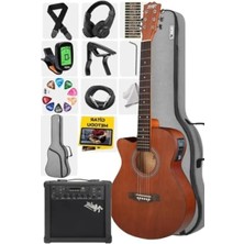 Calperia Elektro Akustik Gitar Seti - Amfi, Gigbag, Tuner, Askı, Capo, Jak Kablo Dahil