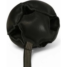 Calperia Dayanıklı Kahverengi Deri Çekiştirme Topu - Uzun Kayışlı Model (Siyah)