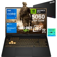 Asus Tuf Gaming F16 FX608JMR-RV078 Intel Core I7 14650HX 64GB 1tb SSD RTX5060 8gb 115W 16" 165Hz IPS WIN11 Taşınabilir Bilgisayar - Webzone Xl Mouse Pad / 1 Yıl Kaspersky Yazılım Koruma WZ41