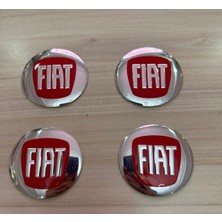 Fiat Alüminyum Jant Göbeği Arma Yapıştırma Sticker 56 mm