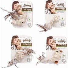 Calperia Yüksek Kaliteli Iki Tüylü Kanvas Kumaş Kedi Oyuncağı