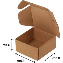 Calperia Kilitli E-Ticaret Karton Kargo Kutusu, 100 Adet, 8X8X4 cm