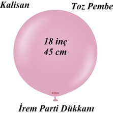 İrem Parti Dükkanı Kalisan Retro Toz Pembe Latex Balon 2 Adet 18 Inç 45 cm