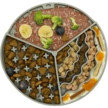 Calperia Yavaş Yeme ve Yalama Matı - Silikon Pizza Desenli