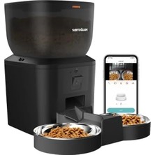 Calperia 1080P Gece Görüş Kameralı Akıllı Kedi Mama Kabı, Wifi Kontrol ve Sesli Çağırma Özellikleri