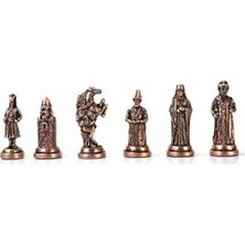 Calperia Antik Metal Osmanlı Bizans Satranç Taşı Seti