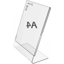 Calperia A4 Dikey Şeffaf Menü Fiyatlık, Broşür Etiket Fotoğraflık Stand, Reklam Amaçlı