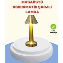 Şarjlı Masa Lambası 3 Işık Modu Kademesiz Karartma Metal Gövde