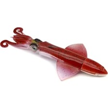 Calperia Yüksek Kaliteli Silikon Kalamar 160 gr - 170MM Kafa, Kırmızı Parlak