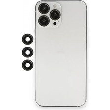 Marsilyan Apple iPhone 12 Pro Shine Kamera Lens - Siyah