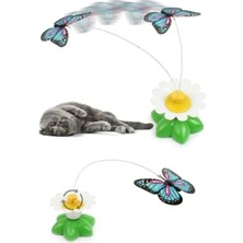 Calperia Hareketli Dönen Kelebek Kedi Oyuncağı - Pille Çalışır