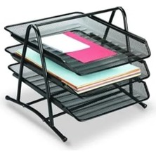 Calperia Gıpta 3'lü Hareketli Evrak Rafı Siyah F0001