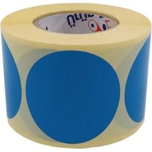 Calperia Yuvarlak 50MM x 50MM Çıkartma Etiket Seti, 500 Adet