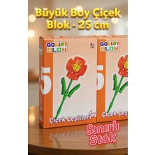 Kobe Büyük Boy Tek Dal Çiçek Blok Seti Ortalama 25 cm | Dekoratif Mini Yapı 3D Puzzle  Benzer Yapboz