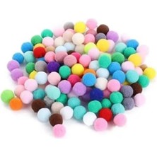 Calperia Renkli Ponponlu Kedi Oyun Topu, 5 Cm, 4'lü Set