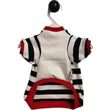 Calperia Siyah Beyaz Çizgili Ince Sweatshirt, Kedi ve Köpek Kıyafetleri Için