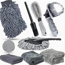 Calperia 9 Parçalı Temizleme Seti, Araba ve Motosiklet Bakımı Için