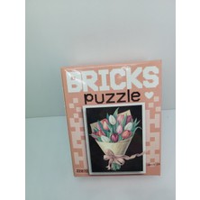 Peluvel - Bricks Puzzle Lale Buketi 100 Parça Yapboz | 10X15 cm