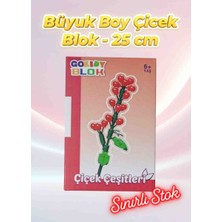 Kobe Büyük Boy Tek Dal Çiçek Blok Seti Ortalama 25 cm | Dekoratif Mini Yapı 3D Puzzle  Benzer Yapboz