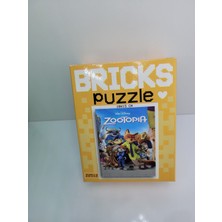 Peluvel - Bricks Puzzle Zootopia Film Afişi 100 Parça Yapboz | 10X15 cm