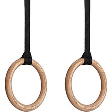 Calperia Ahşap Jimnastik Barfiks Halkası, Güvenilir Kayışlar