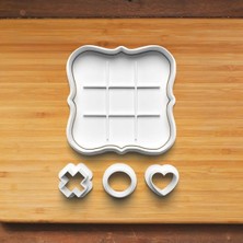 Hobist Tic Tac Toe 4'lü Set Kurabiye ve Şeker Hamuru Kalıbı