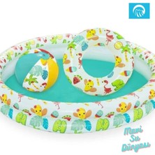 Bestway Mavi Su Dünyası Havuz Seti: 122X20 Cm, Deniz Simidi ve 27 cm Deniz Topu