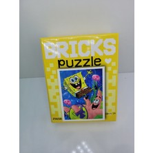 Peluvel - Bricks Puzzle Spongebob & Patrick 100 Parça Yapboz | 10X15 cm