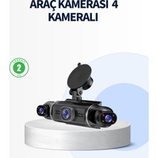 Poyraz Market 4 Kameralı Araç Içi Kamera 1080P Gps Takip Wifi Gece Görüşlü