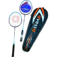 PremiumPort Profesyonel Badminton Raket Seti, Mor Renkli, Hafif ve Dayanıklı Tasarım