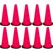 PremiumPort 10'lu 40CM Delikli Antrenman Hunisi Seti, Kırmızı