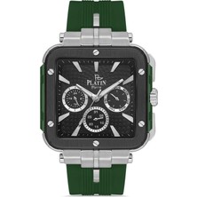 Platin Pierre SA-PL-1044GD-J10 Silikon Kordon Fonksiyonları Aktif Kare Erkek Kol Saati